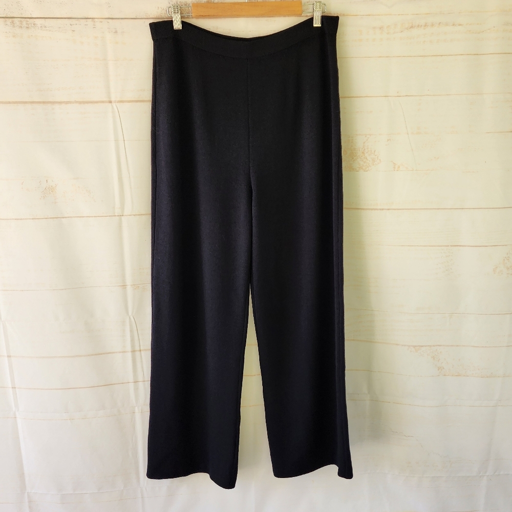 St. John Sanatana Knit Black Pants